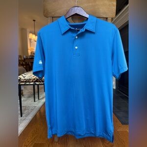 Brooks Brothers performance series Vibrant Blue striped Polo Shirt